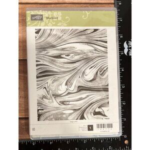 Stampin Up! Marbled Background Rubber Stamp 144772